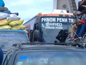 Traffic in the streets of Phnom Penh, Cambodia