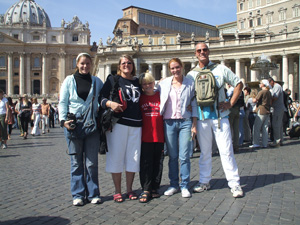 The Granger family in Rome